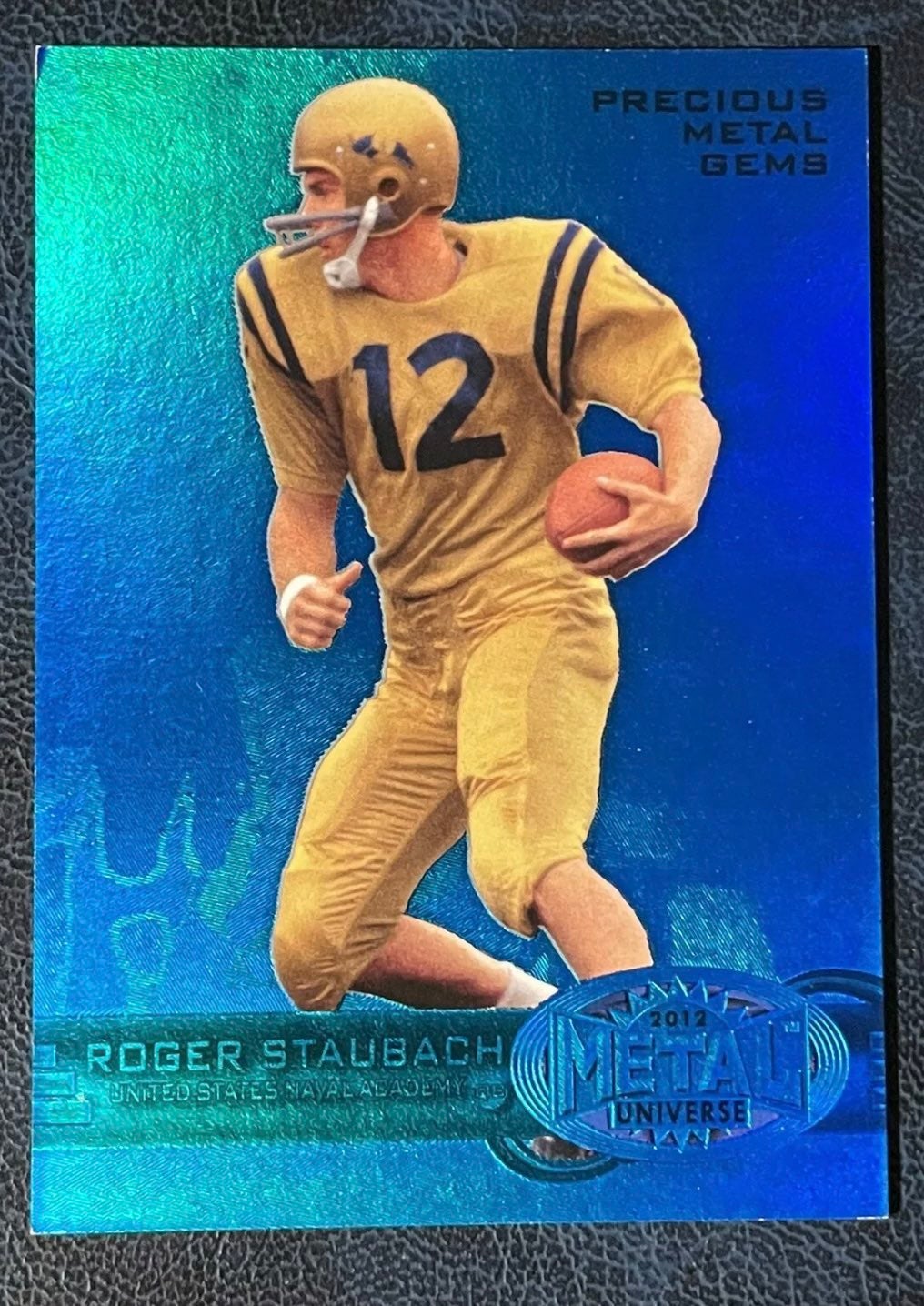 2012 Fleer Retro  Blue Precious Metal Gems 05/50 Roger Staubach #M-4 HOF