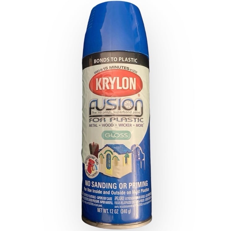 Krylon Fusion Plastic Gloss 2329 Patriotic Blue Safety Blue Spray Paint Metal