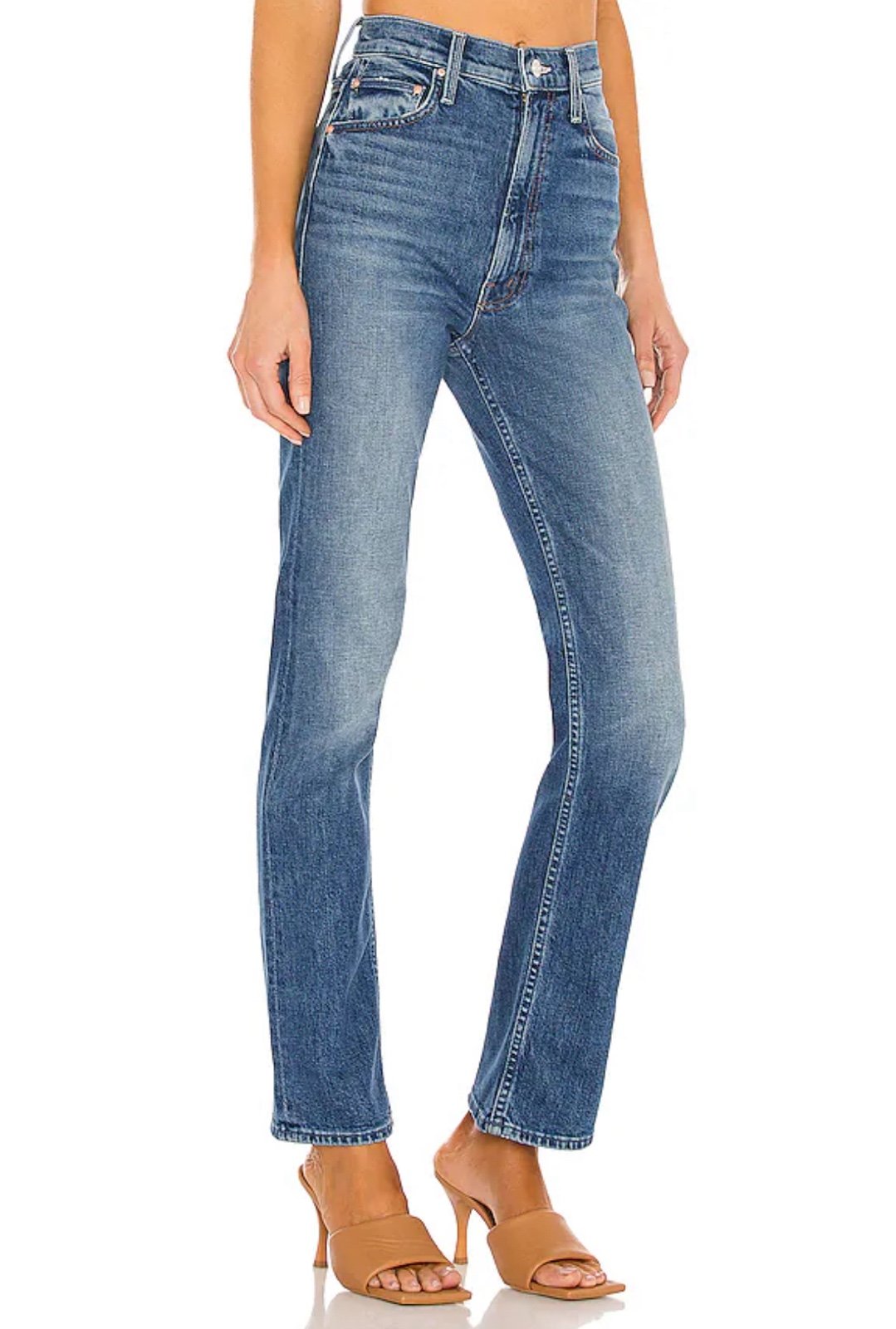 NWT MOTHER High Waisted Rider Skimp in Cowboys Don't Cry Jeans