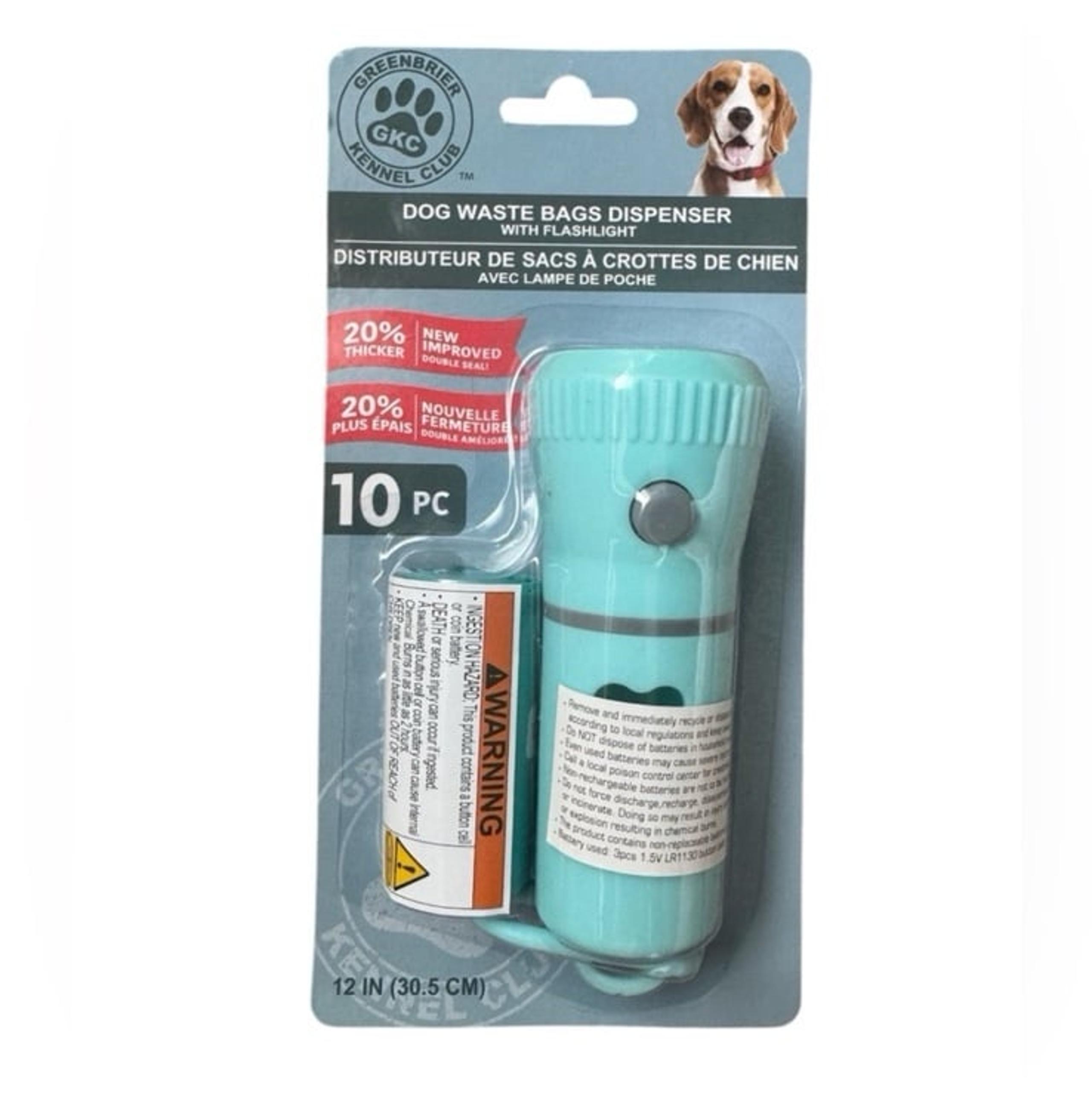 (A12) (A29) Flashlight with doggie poo baggie storage