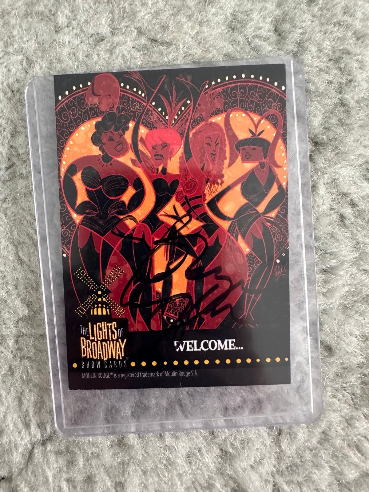 Moulin Rouge Signed Lights of Broaday Trading Card