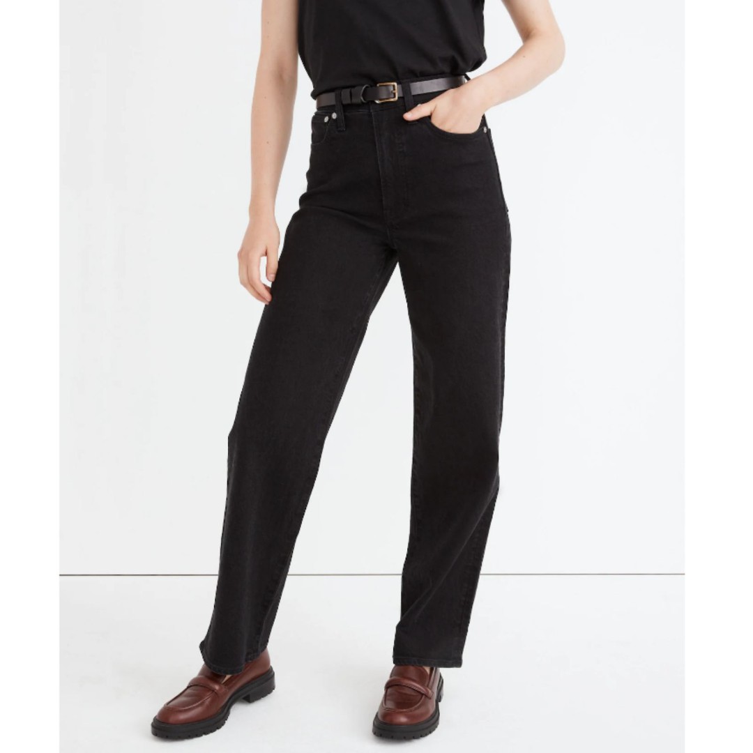 Madewell Women's Size 26 Black The Perfect Vintage Wide Leg Jean