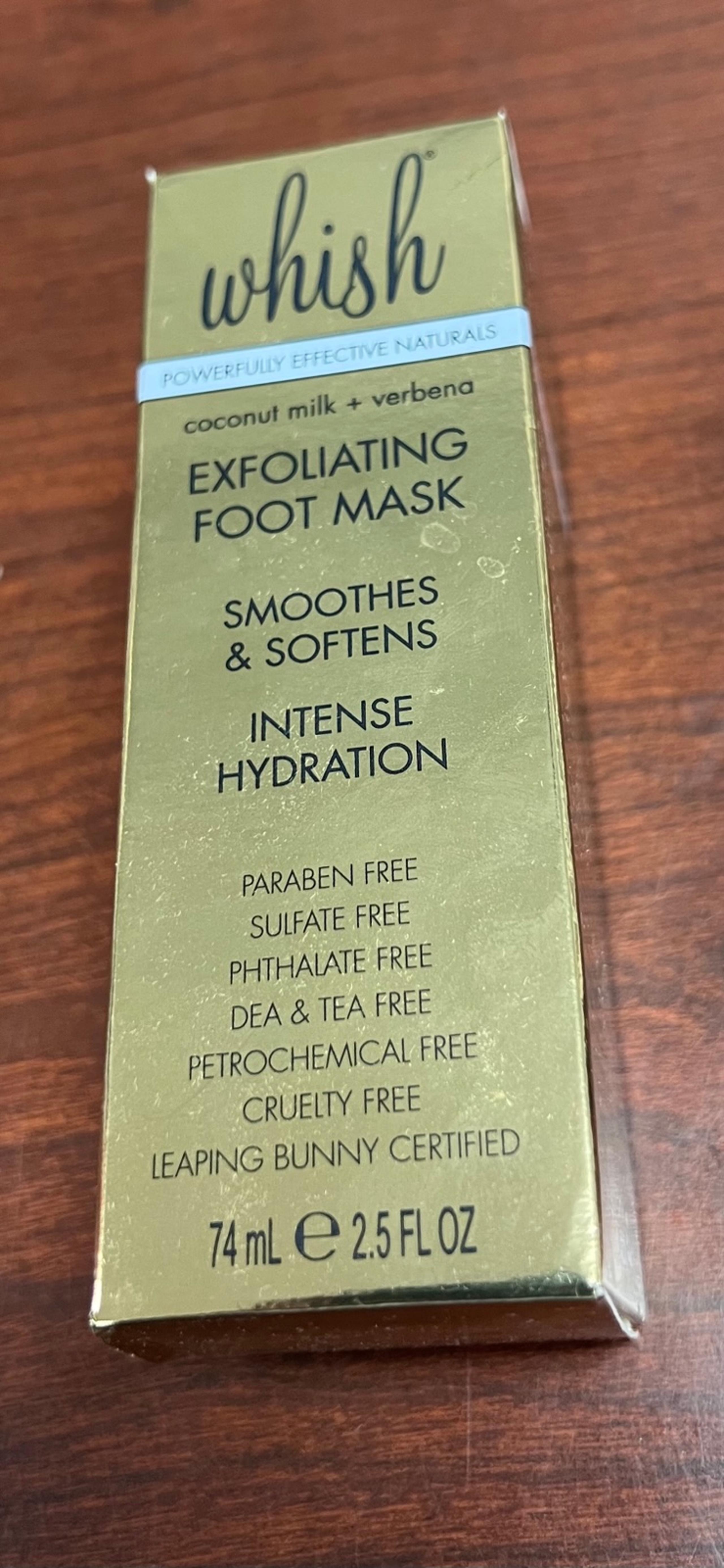 Whish exfoliating foot mask