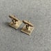Sterling Silver Square Cufflinks As Is Mens Unisex Stamped Vintage Retro Classic