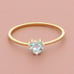 bony levy 14k yellow gold blue topaz heart ring size 7.5