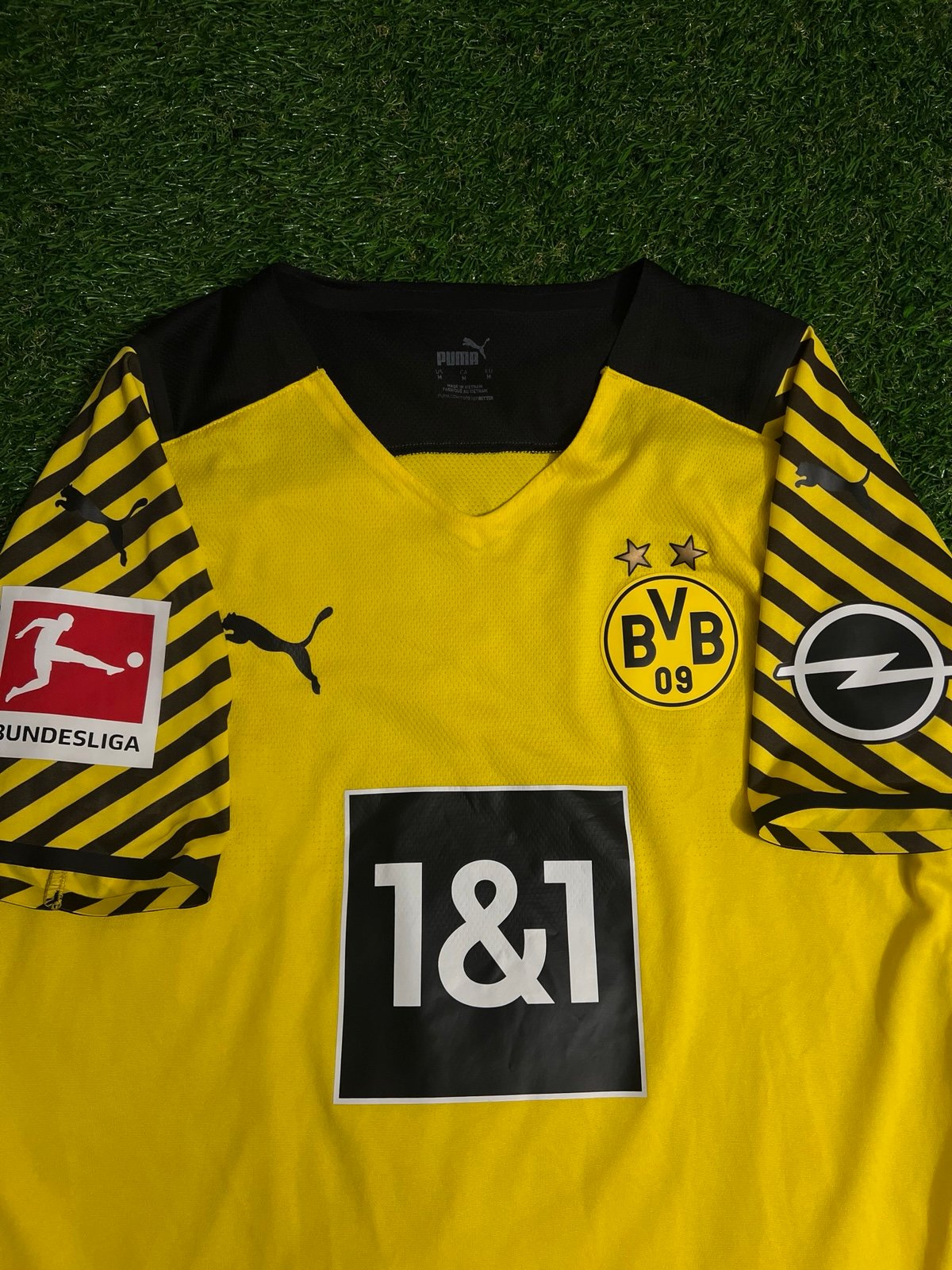 USED 2021-22 Authentic REUS #11 DORTMUND HOME JERSEY MENS MEDIUM