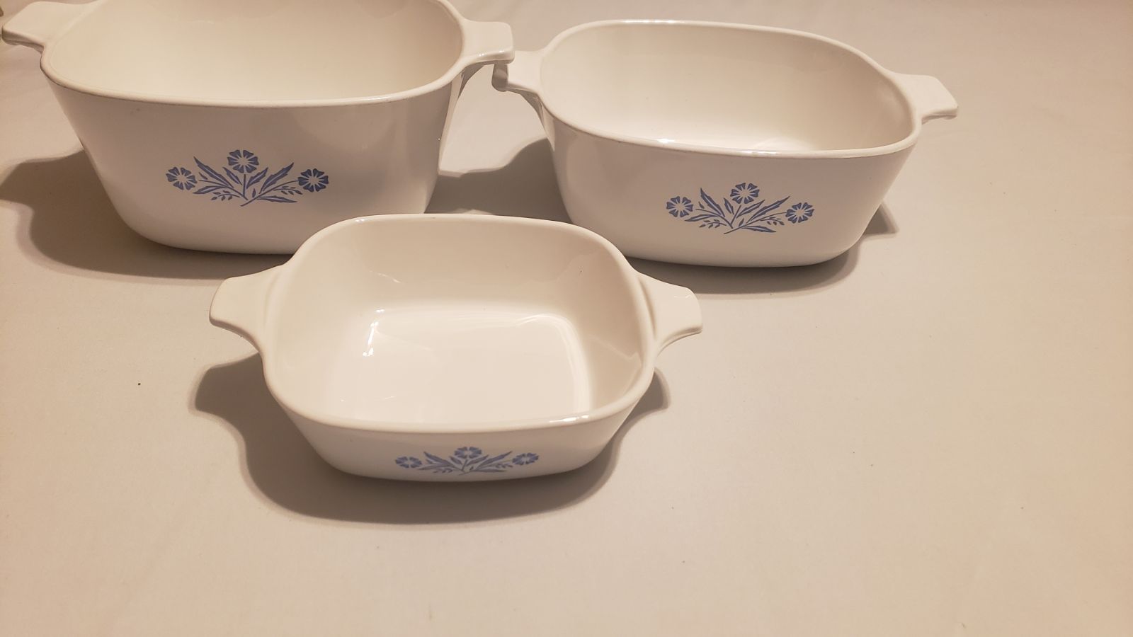 Vintage Corning Ware Blue Cornflower 3 p