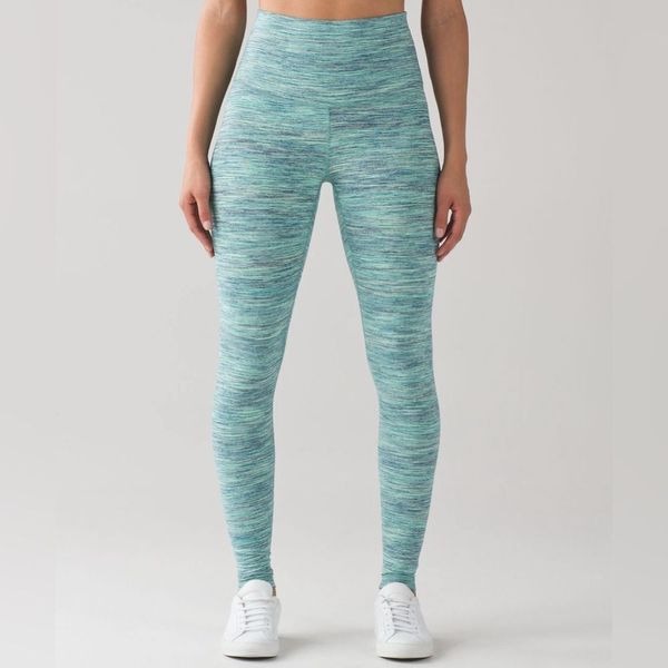 Lululemon Wunder Under Legging (Hi-Rise) Space Dye Camo Alberta Lake Fresh Teal