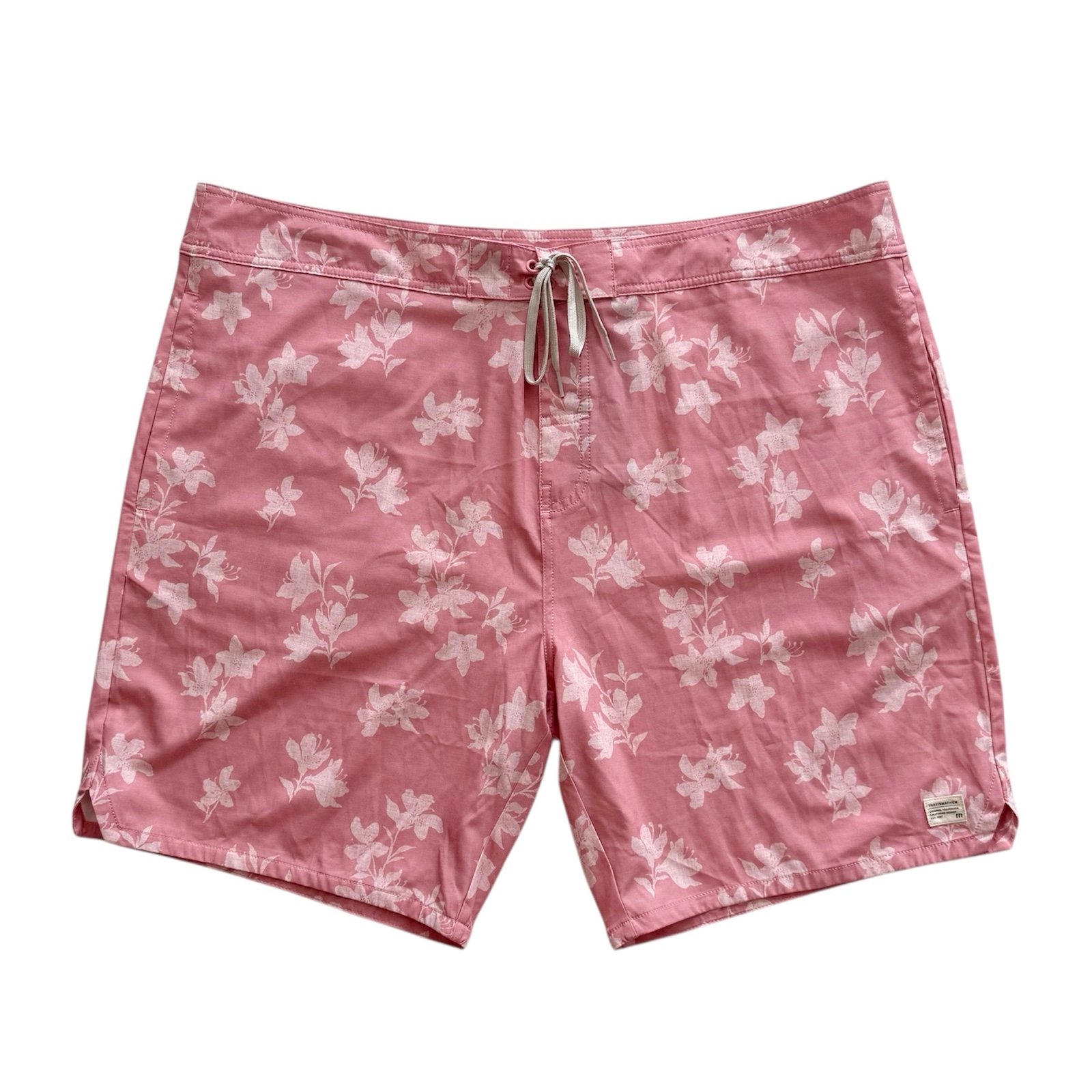 Travis Matthew Swim Trunks- Macadamia Nut Heather Blush - Size 42