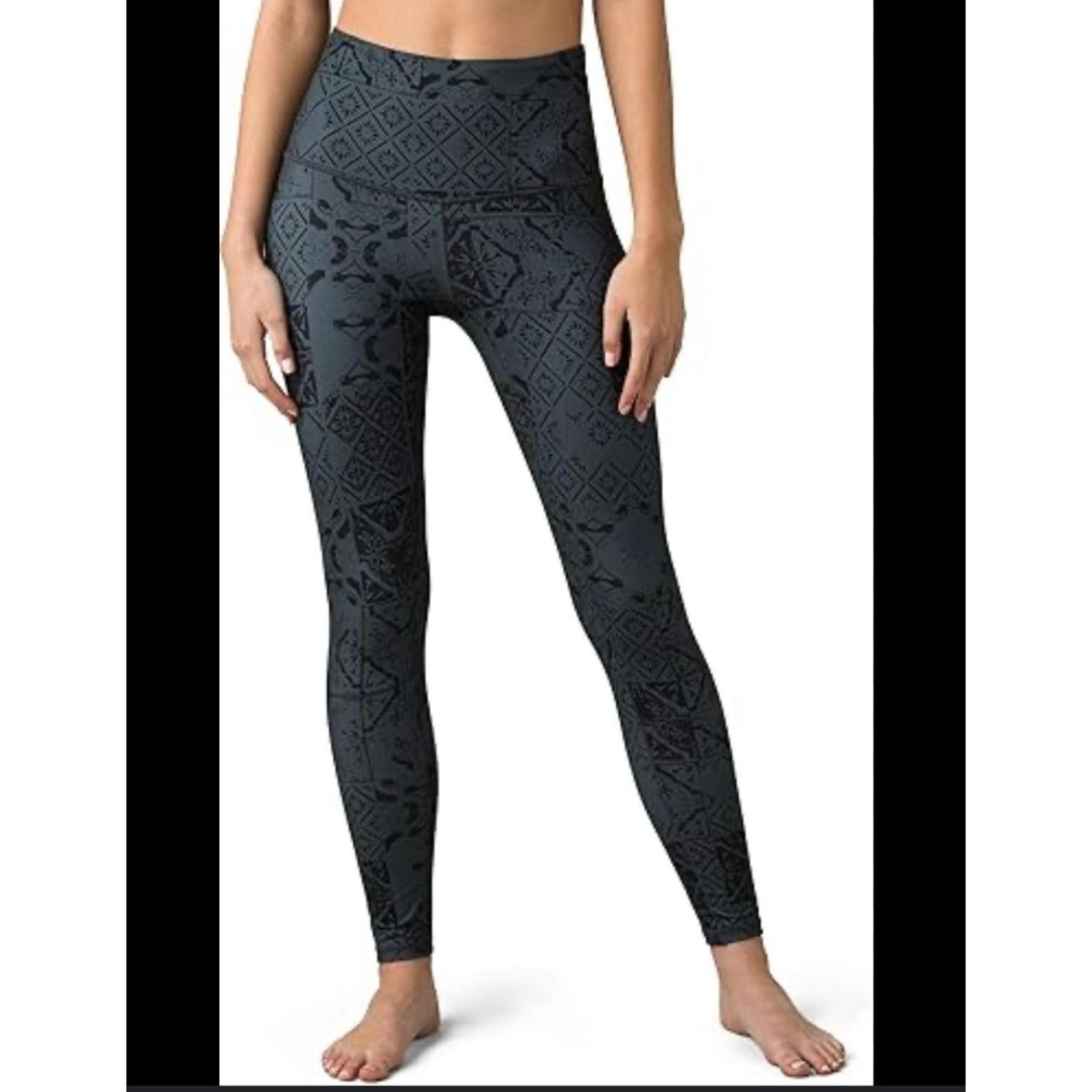 prAna Women's Kimble Printed 7/8 Legging Extra Small Yoga Workout Grey