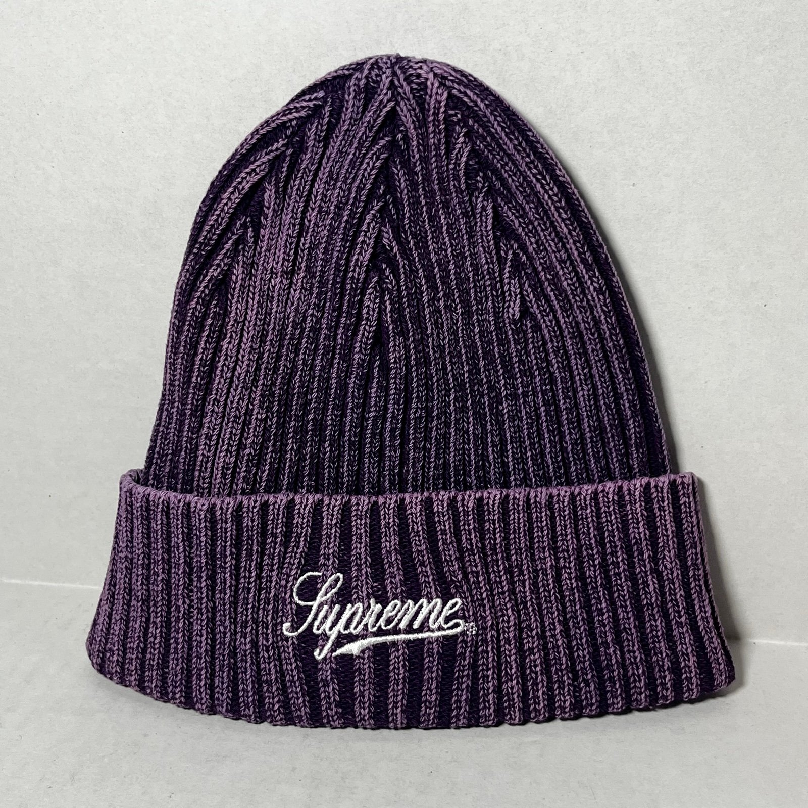 Supreme Bleached Rib Beanie Purple Season SS21