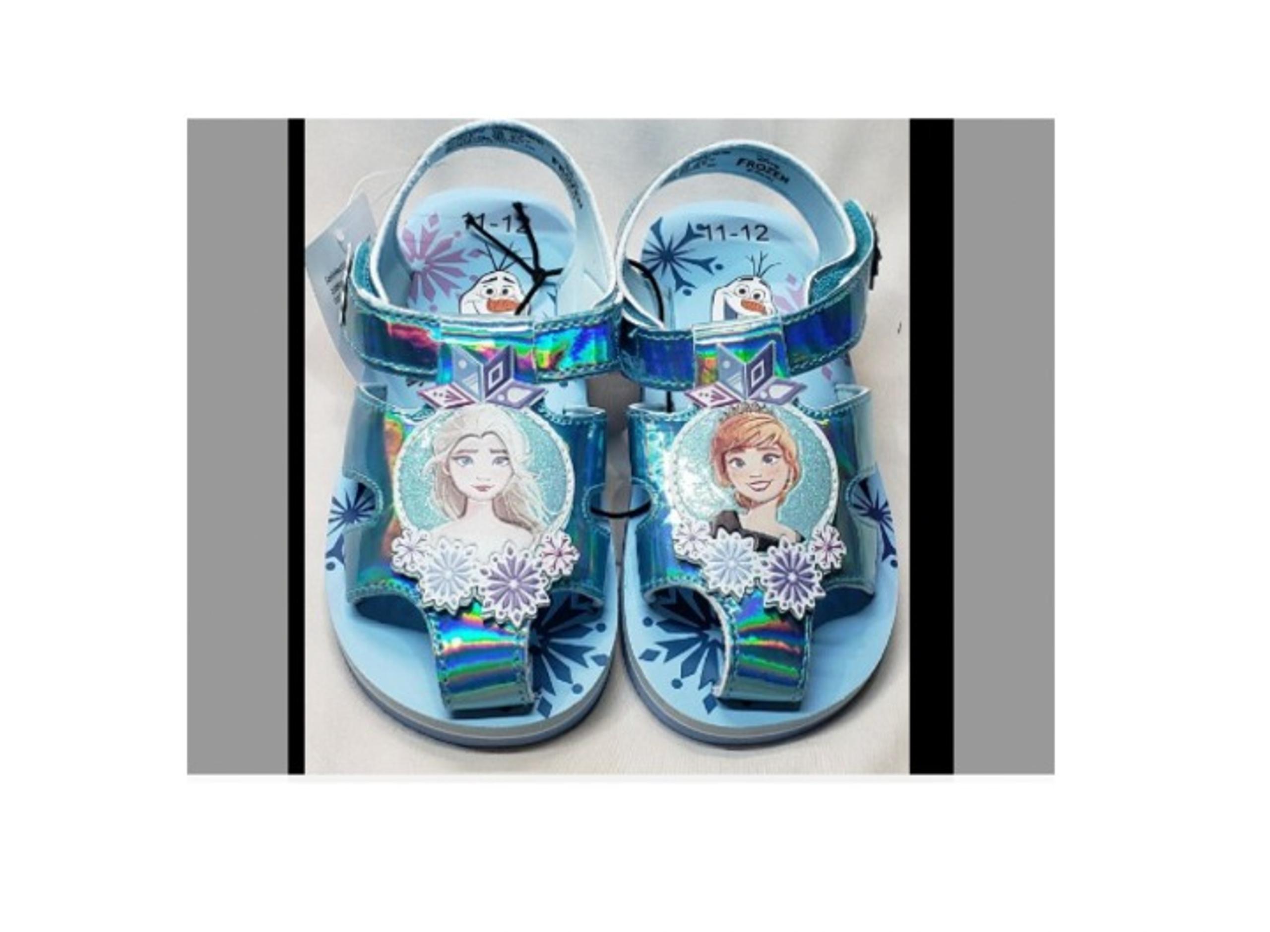 New! Disney's Frozen Girls Toddler Kids Light Glitter Sandals Size 7/8 REG. $45