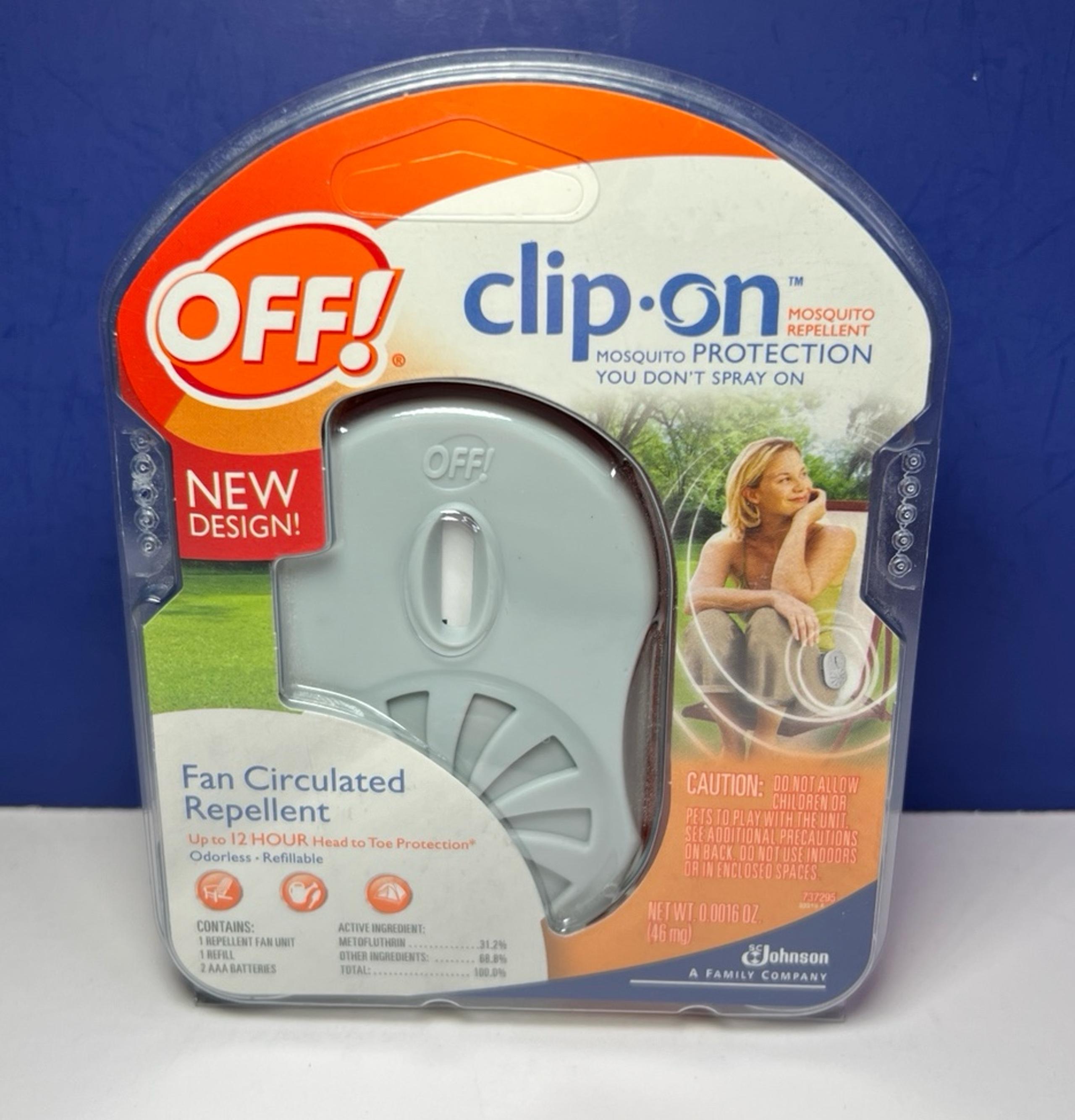 OFF! Clip-On Mosquito Repellent - Starter Kit, 1 Fan, 1 Refill - NEW SEALED