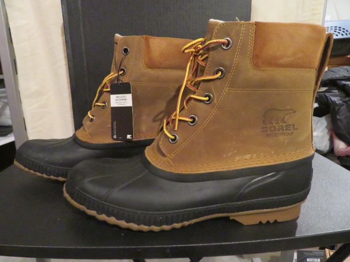 NWT Mens Brown & Black Sorel Cheyanne II WP Boots, 8.5
