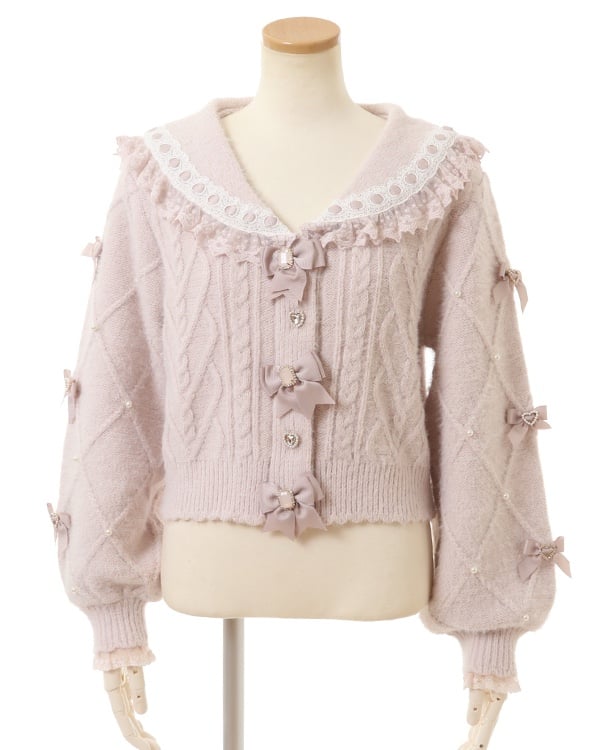 Liz Lisa Many Ribbon Sailor Cardigan Pink