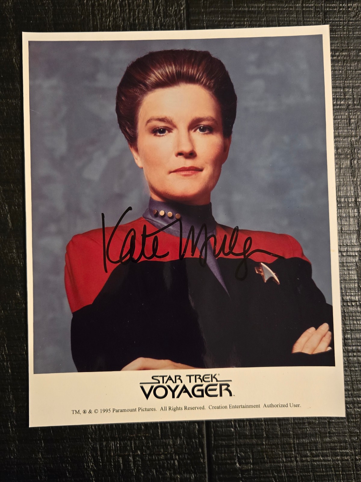 Vintage 90s Star Trek Voyager Kate Mulgrew Signed Photo