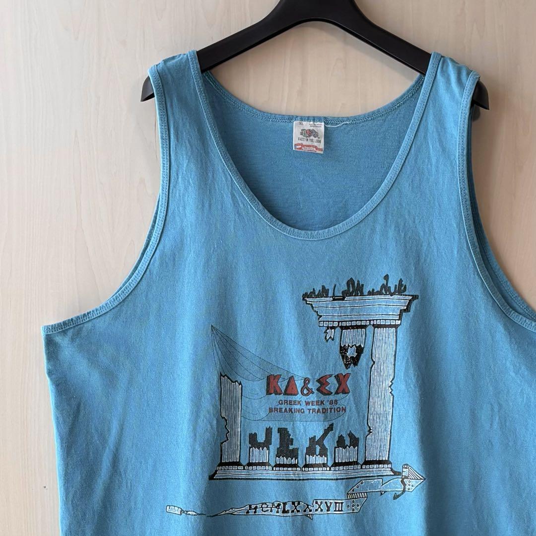 80s USA Made Vintage Event Tank Top - Greece, Building