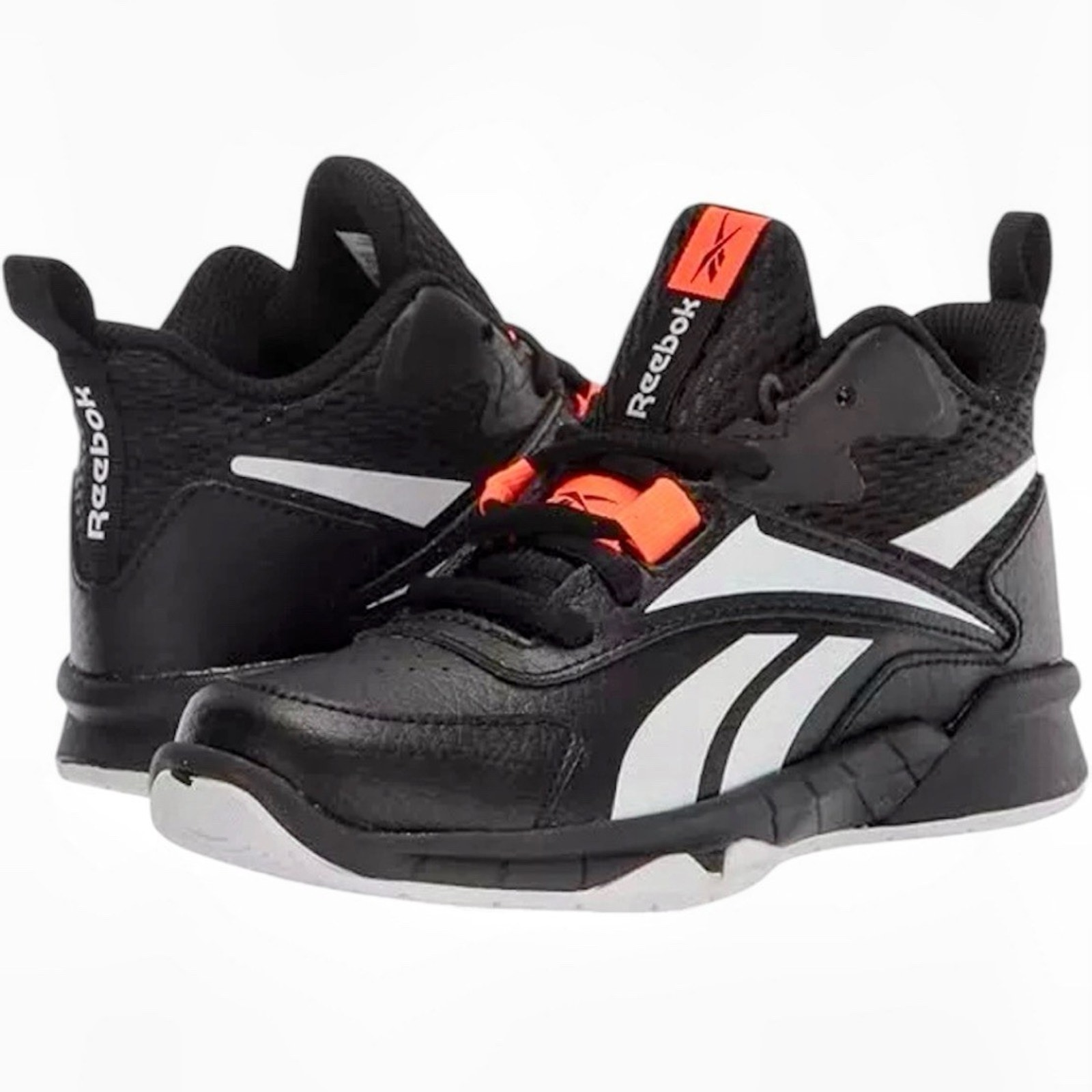 Reebok More Buckets Basketball Sneakers Shoes Black White Orange Youth 7 Men’s 7