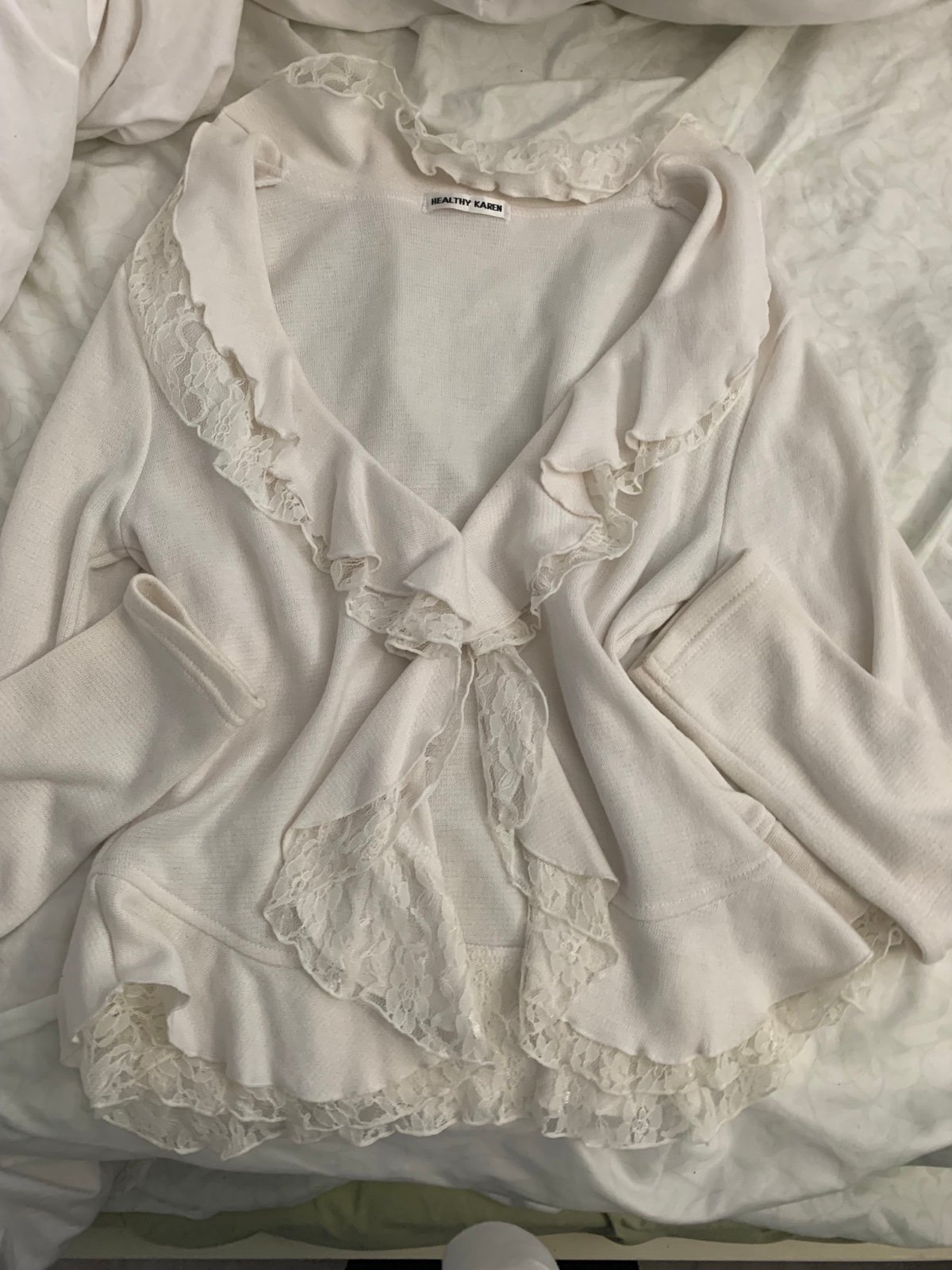 ruffle lace cardigan