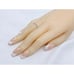 Unique 18K Solid White Gold Ladies Diamond Eternity Wedding Band Ring -Size 5.25