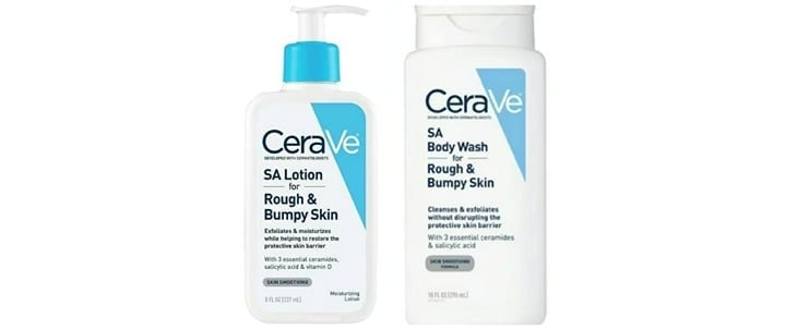 CeraVe SA Lotion for Rough & Bumpy Skin Smoothing lotion & Body Wash