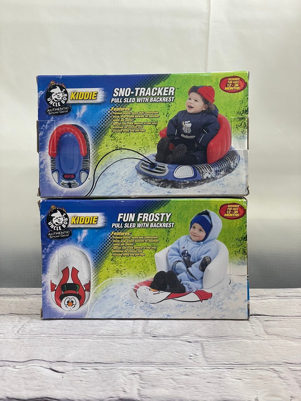 Uncle Bob's Frosty Inflatable Snow sno-tracker Tube