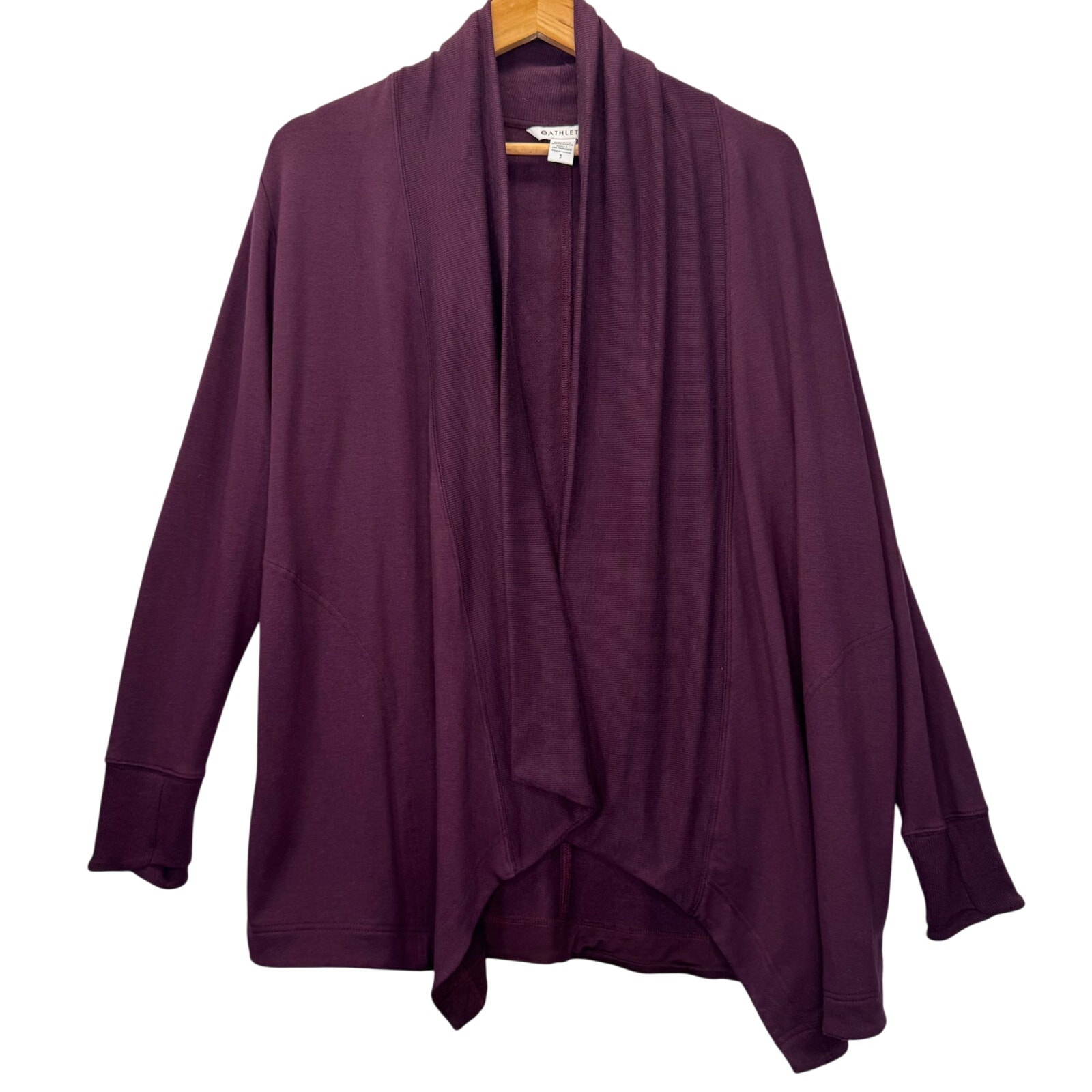 Athleta Spiced Cabernet Nirvana Pranayama Restore Wrap Purple Cardigan Size SP