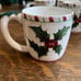 Christmas lefton candy cane holly mugs 1950s