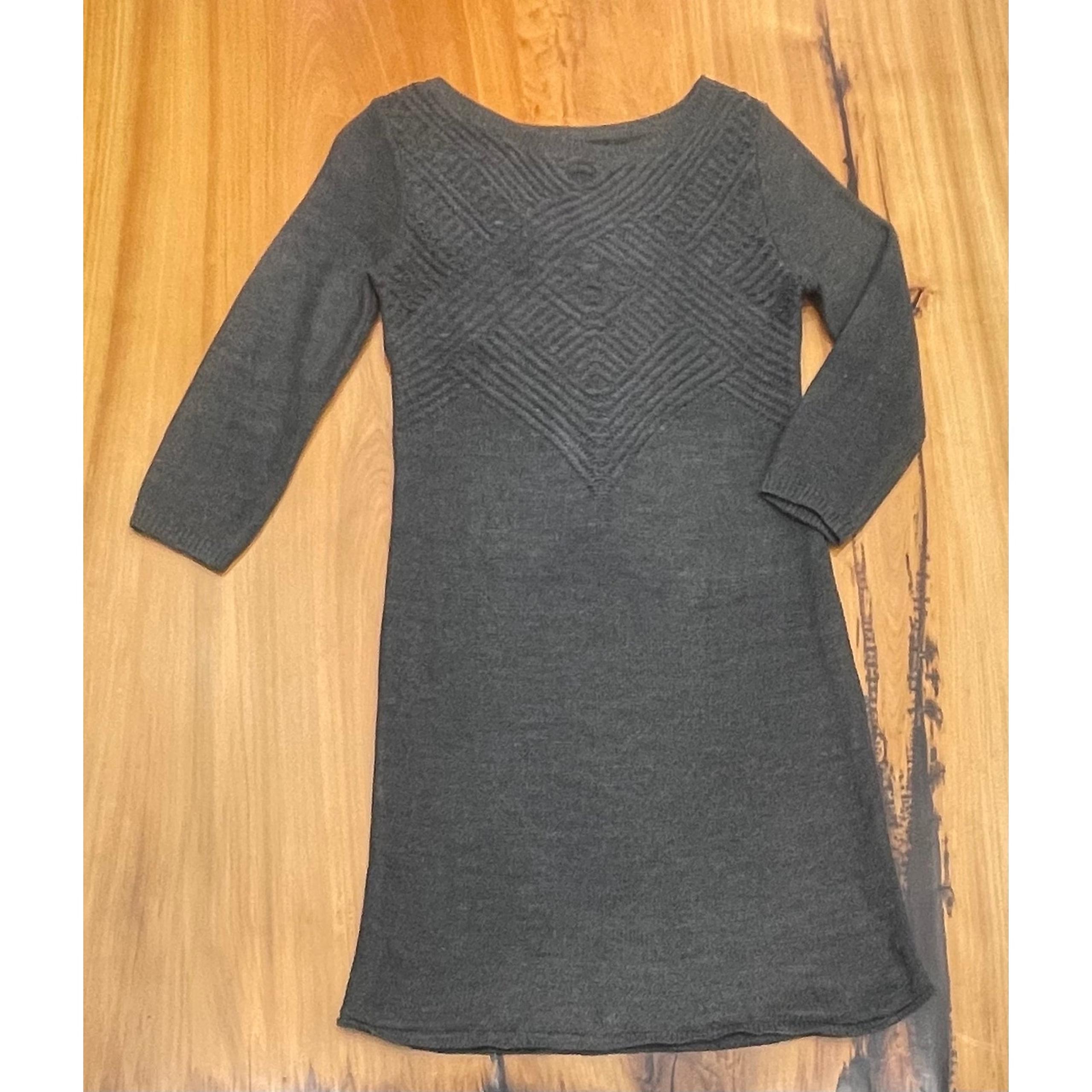 SOFT Mossimo dark grey geometric weave sweater dress xs