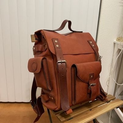 leather backpack
