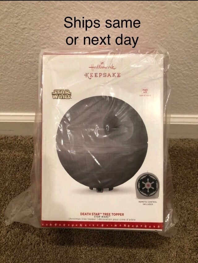 Hallmark Death Star tree topper Past Version