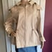 Women’s Calvin Klein Beige Reversible Rain Jacket with Detachable Hood