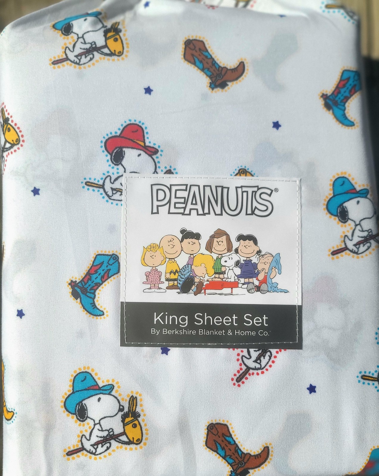 snoopy cowboy king-size sheets