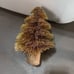 ANTHROPOLOGIE Sisal Bottle Brush Tree Frosted Glitter Gold Short NEW