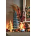 ANTHROPOLOGIE Sisal Bottle Brush Tree Frosted Glitter Gold Short NEW