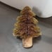 ANTHROPOLOGIE Sisal Bottle Brush Tree Frosted Glitter Gold Short NEW