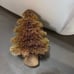 ANTHROPOLOGIE Sisal Bottle Brush Tree Frosted Glitter Gold Short NEW