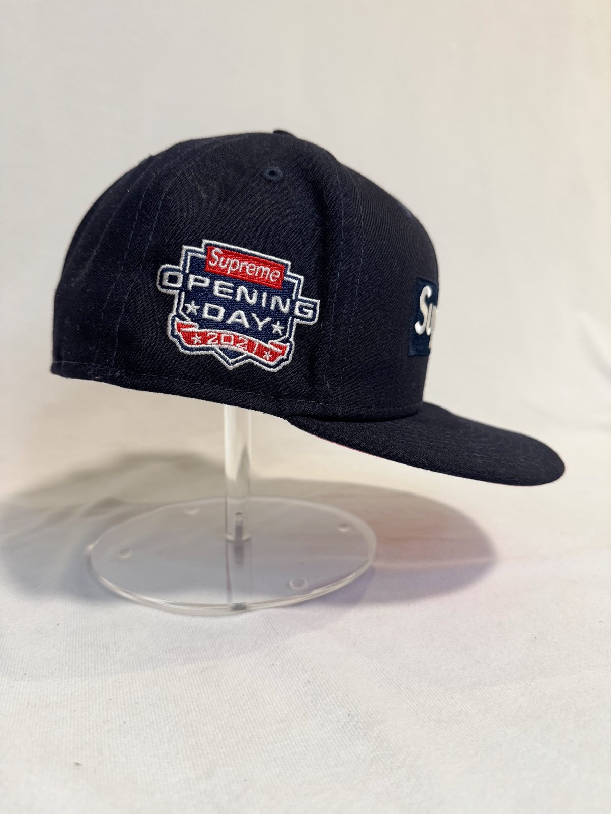 Supreme No Comp Box Logo Navy New Era Hat 7 1/2 Opening Day 2021