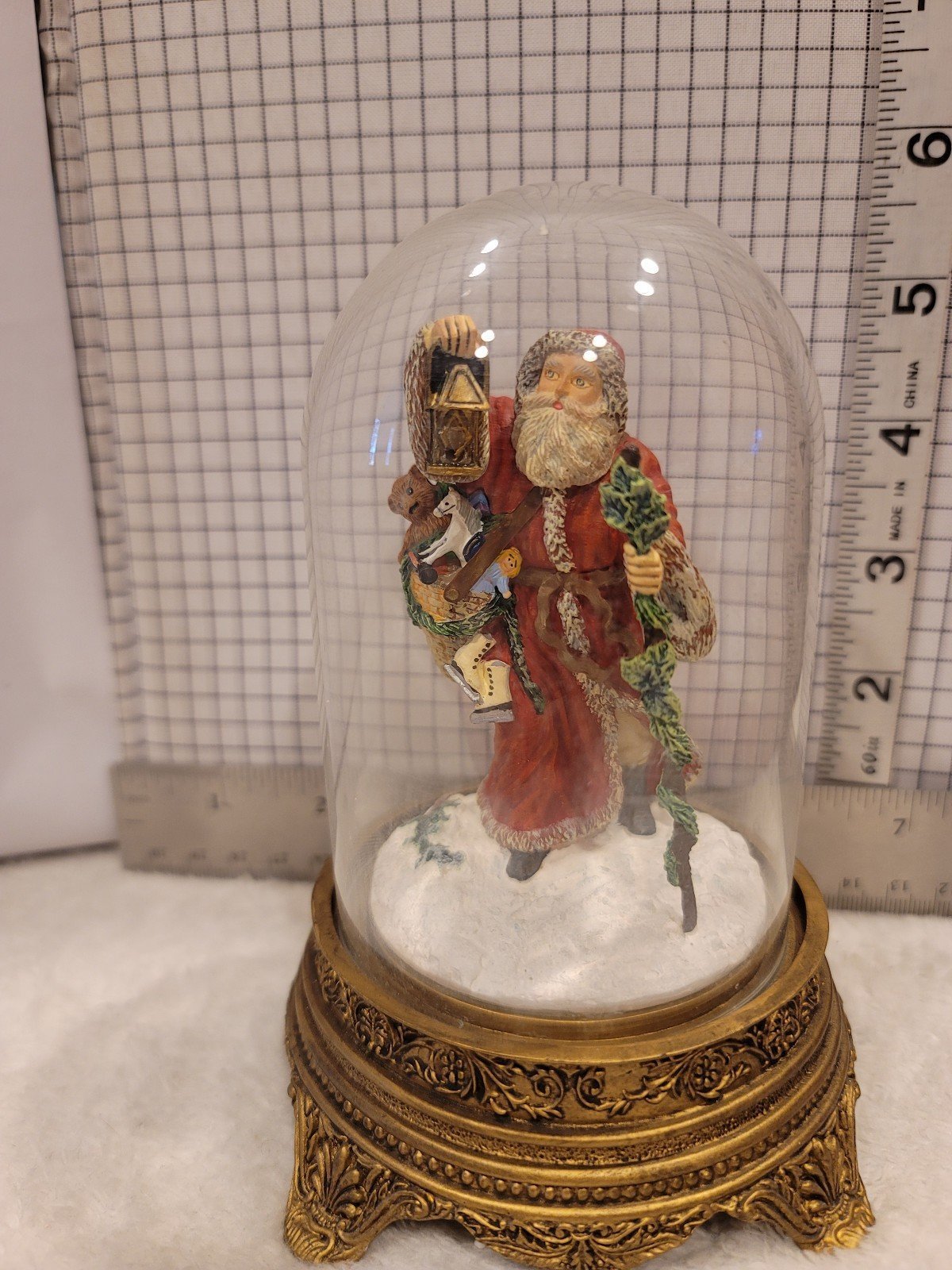 VINTAGE FRANKLIN MINT FATHER CHRISTMAS FIGURINE BEAUTIFUL L. EDITION NR