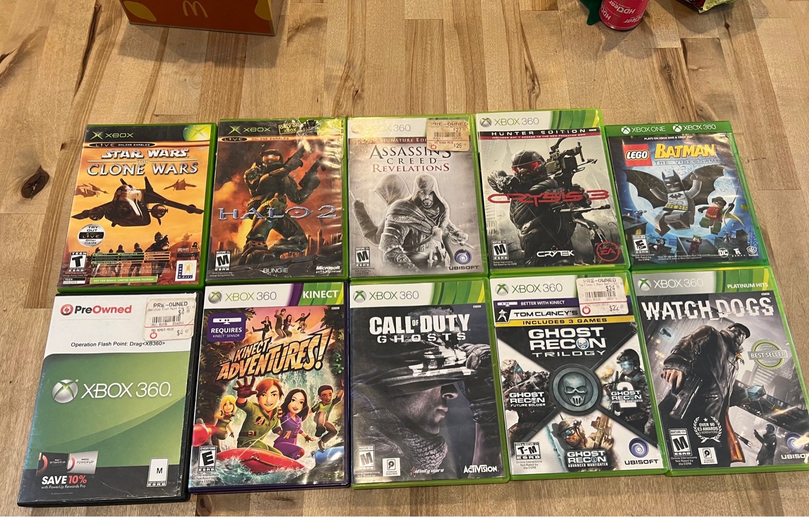 Microsoft xbox xbox kne xbox 360 game lot