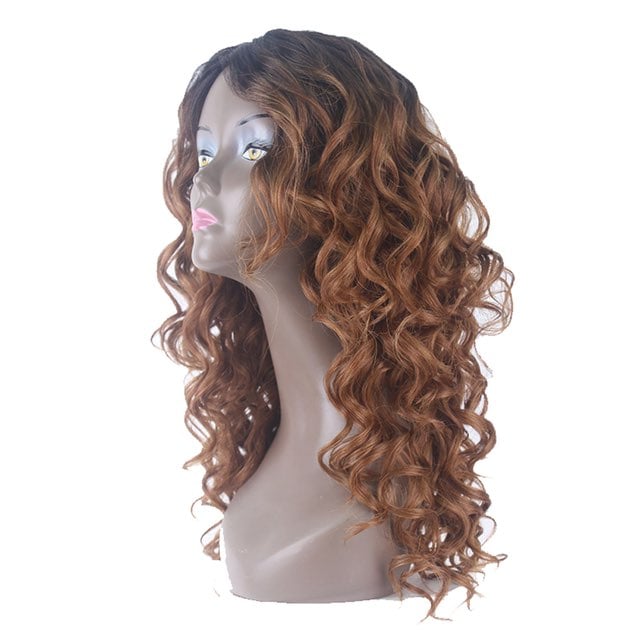 brown wig