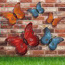 Metal Butterfly Wall Decor 3D Butterflies Wall Art Hanging Sculpture for Wall