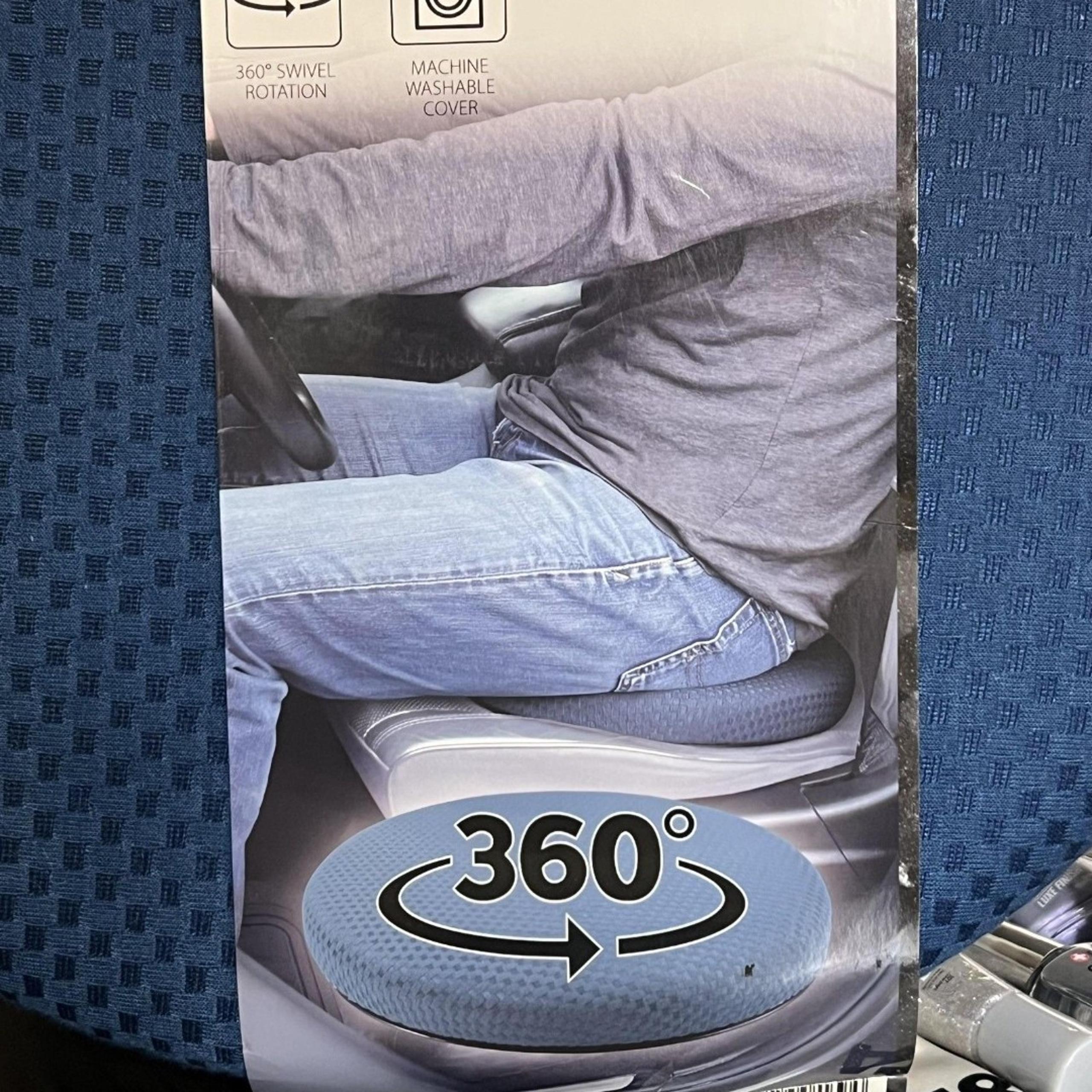 Easy Home Memory Foam Swivel Cushion 360° Rotate Seat Blue Car Chair Relief New - Aldis
