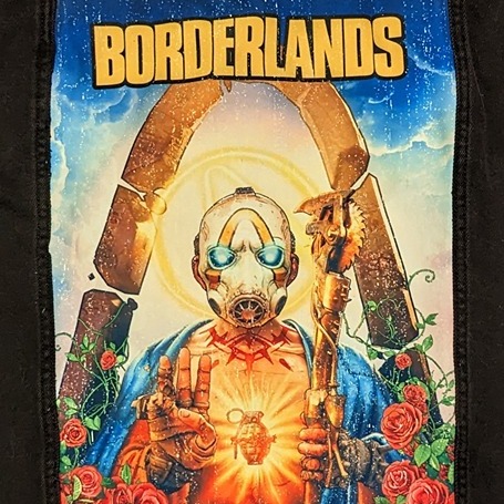 Borderlands Scene Set Embroidered Denim Jacket Size Large