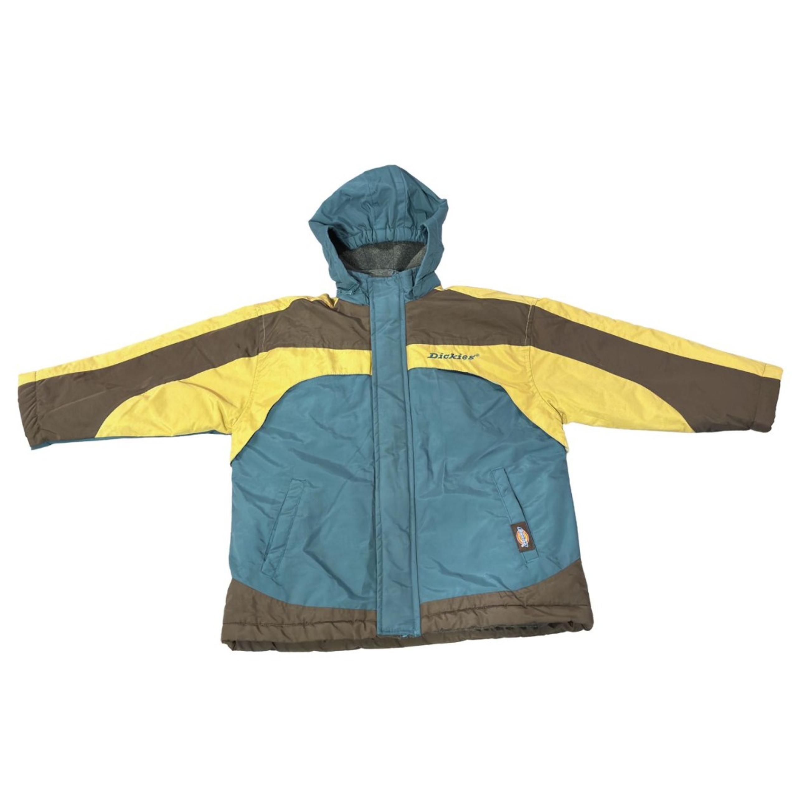 Dickies Teal Colorblock Insulated Full Zip Winter Parka Jacket Size Small