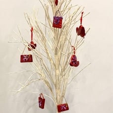 RED HAT SOCIETY CHRISTMAS ORNAMENTS FABULOUS Set/8