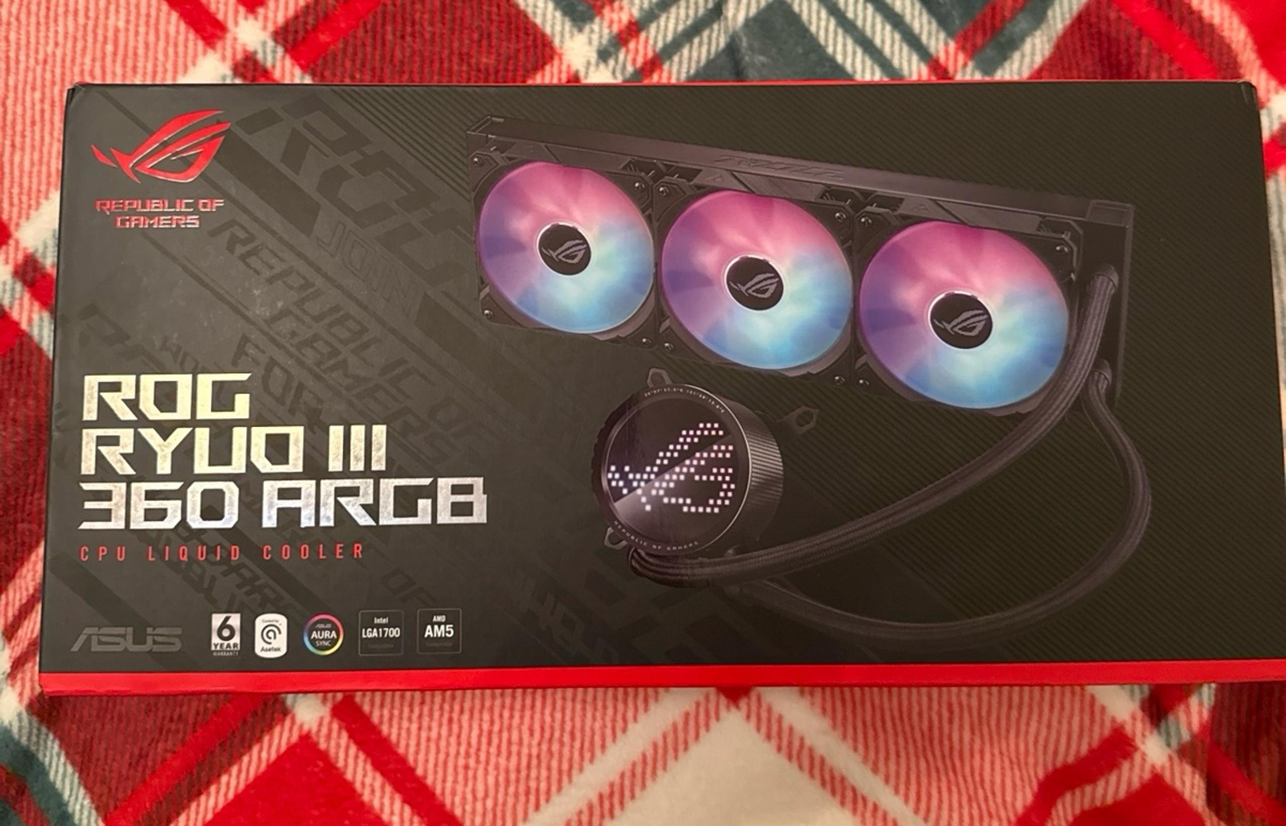 ASUS ROG RYUO III 360 ARGB All-in-one AIO Liquid CPU Cooler 360mm Radiator