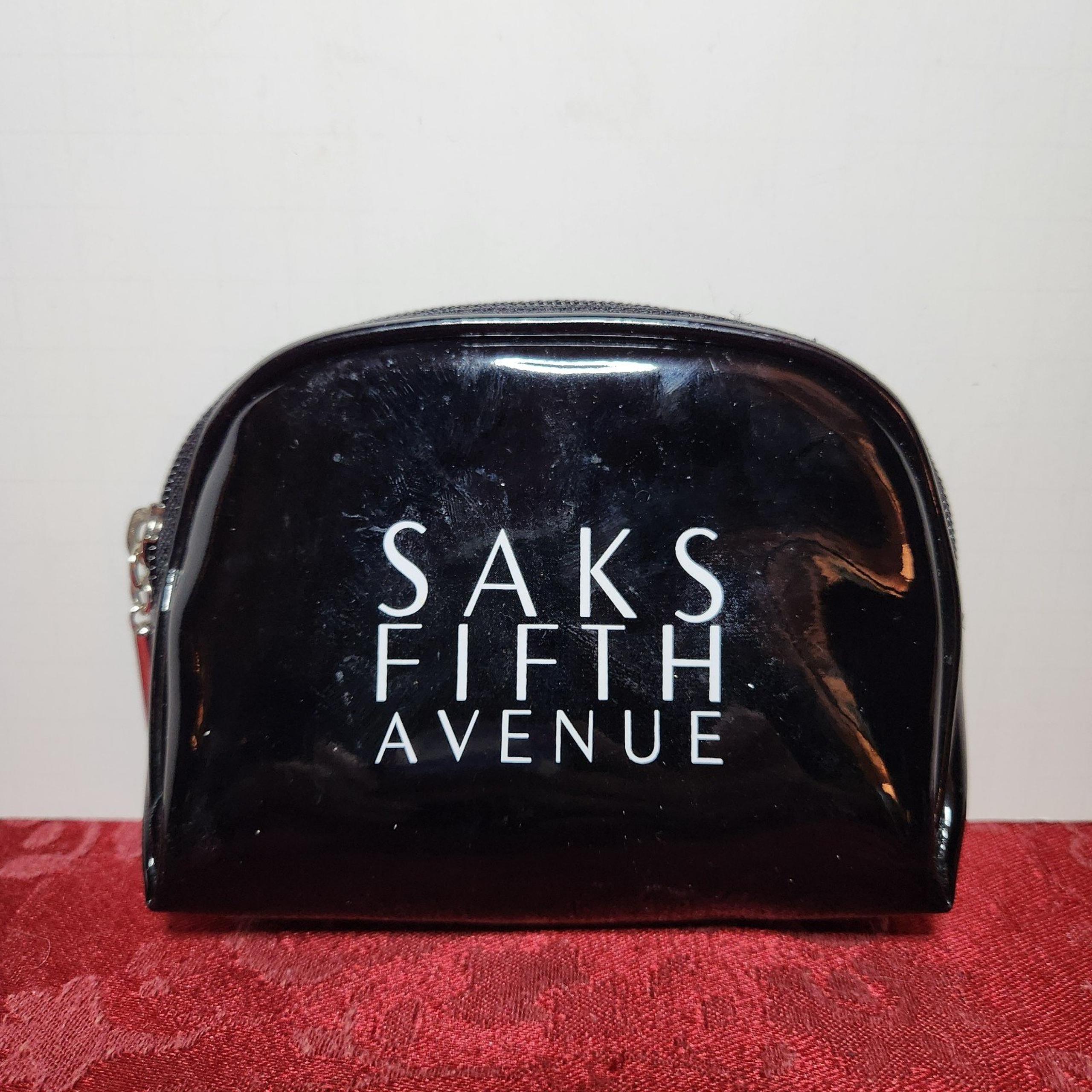 Saks Fifth Avenue Zip Up Makeup Cosmetic Bag