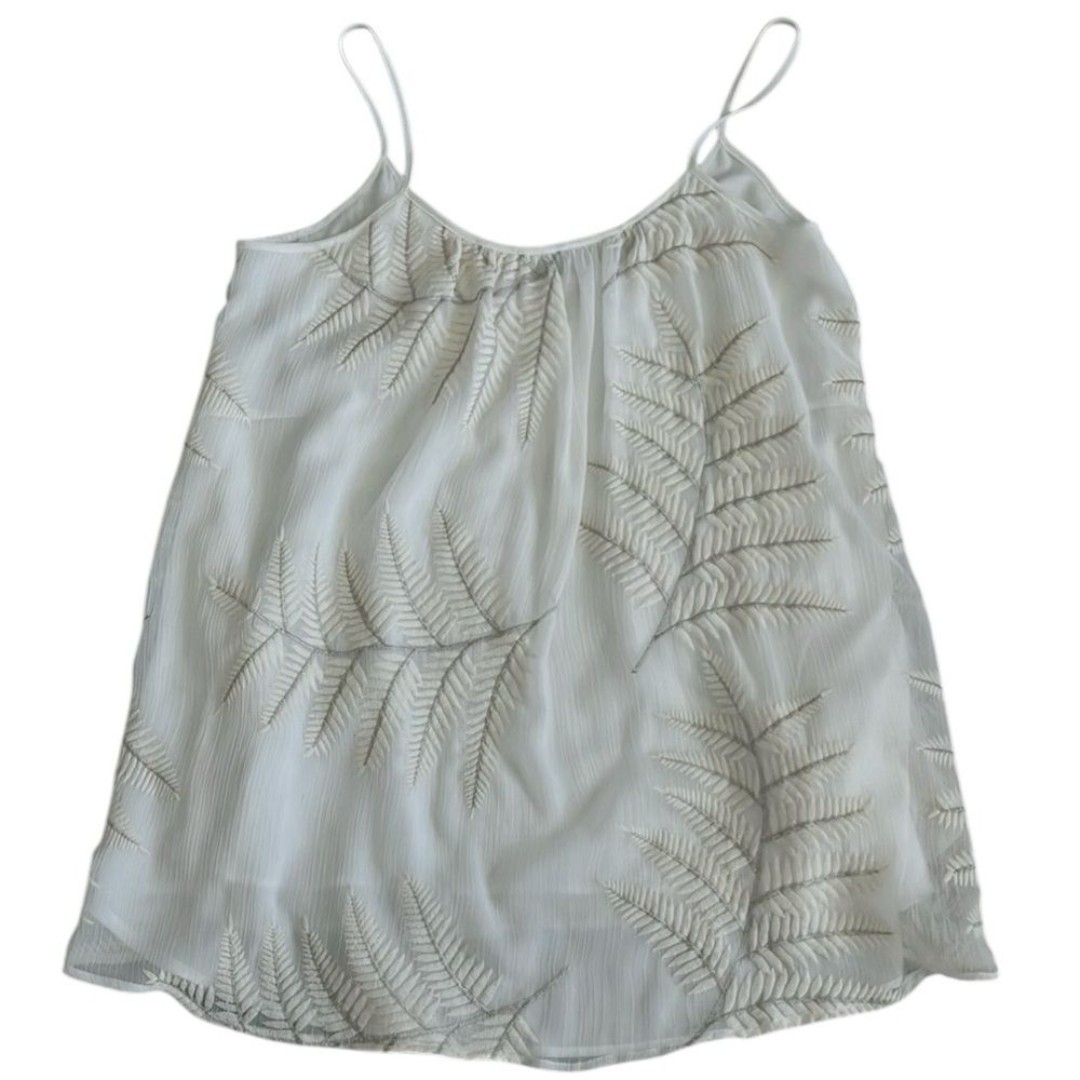 Lovers + Friends Revolve White Leaf Embroidered Tank Top Tunic Lined Women’s S