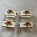 Vntg. 1962 Napkin Ring Old Country Roses by ROYAL ALBERT Bone China , set of 4